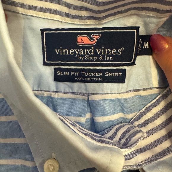 Vineyard Vines Men's Slim Fit Tucker Striped Button-Down Shirt, 100% Cotton, M - Picture 6 of 6
